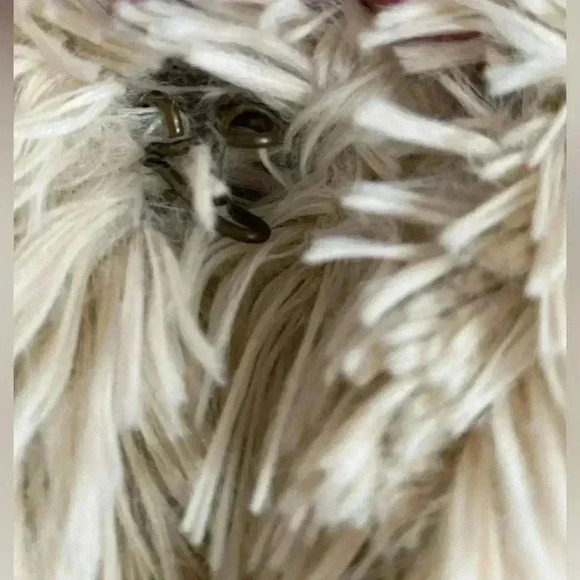 MOTHER Madre Mere Mutter Madre boxy faux fur jacket US XS cream - Picture 7 of 9